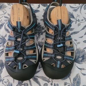 Womens Keen Blue and Black Outdoor Sandals